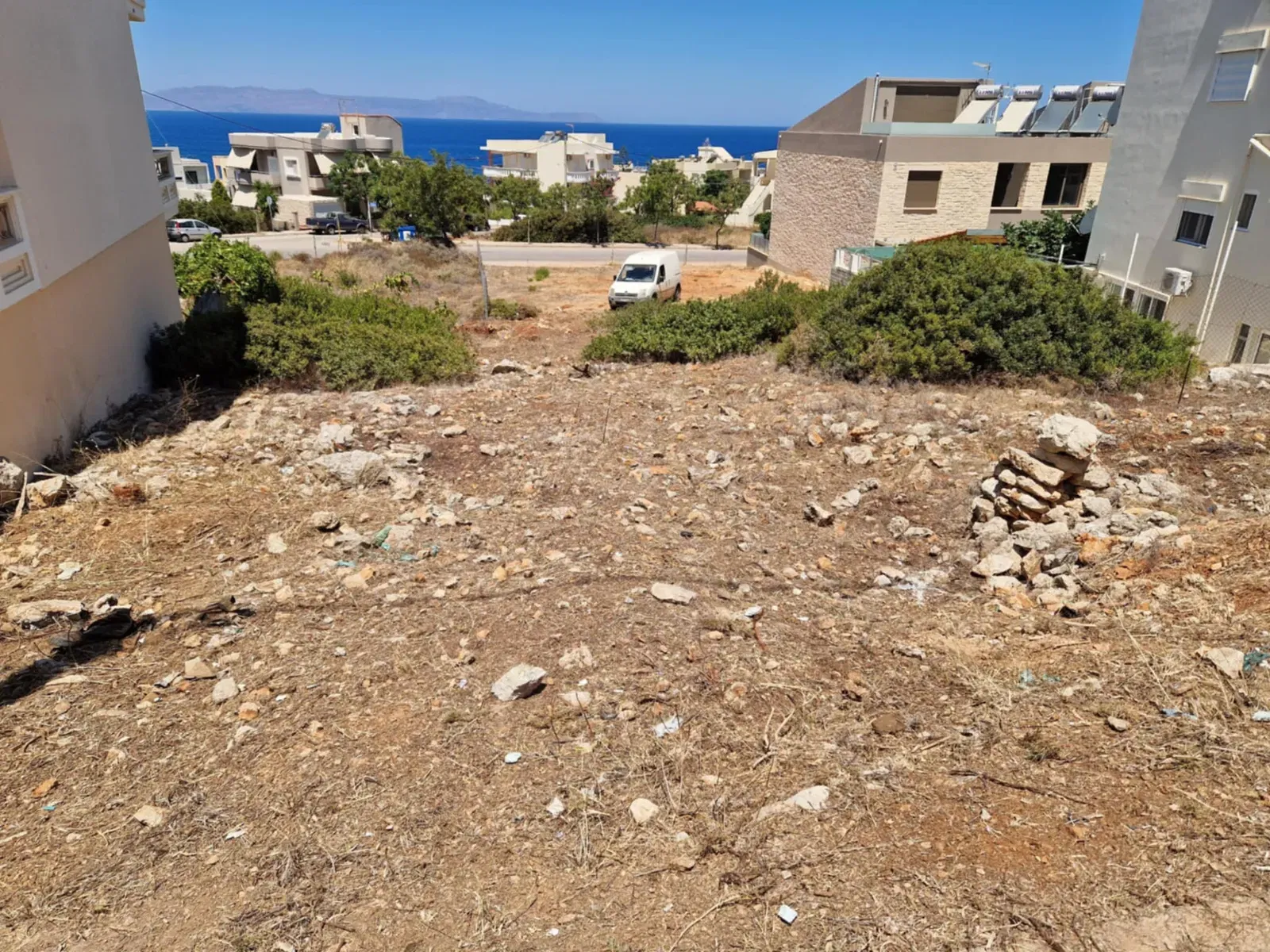 Seaview Plot with Building Permit in Chania. ID 03-3237